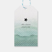 Groene Zeemeermin Verjaardagsfeestgeschenk Labels Cadeaulabel (Achterkant)