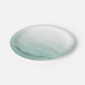 Groene zeemeermin verjaardagsfeestje papier Borden Papieren Bordje (Gekanteld)