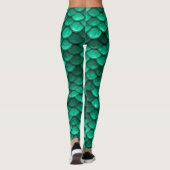 Groene zeemeerminnen leggings (Achterkant)