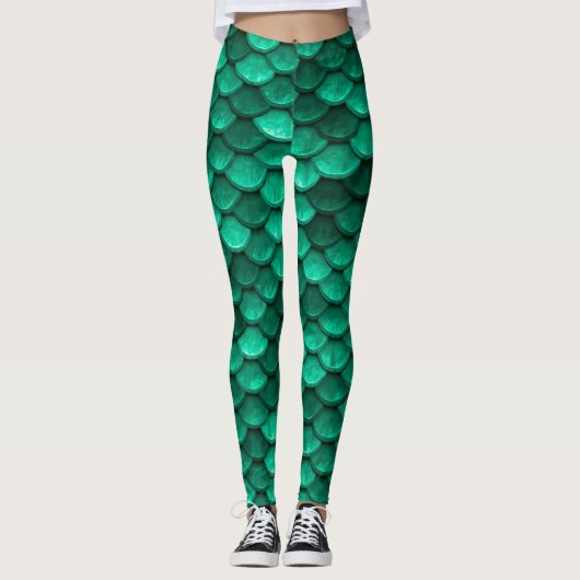 Groene zeemeerminnen leggings (Voorkant)