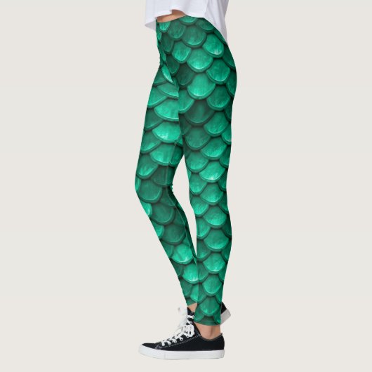Groene zeemeerminnen leggings (Links)