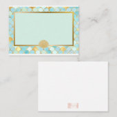 Groene Zeemeerminpartij Gedekte kaarten Plaatskaartje (Voorkant / Achterkant)