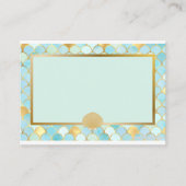 Groene Zeemeerminpartij Gedekte kaarten Plaatskaartje (Voorkant)