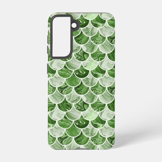 Groene zeemeerminstallaties samsung galaxy hoesje (Achterkant)