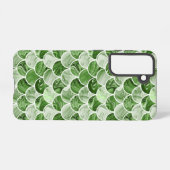 Groene zeemeerminstallaties samsung galaxy hoesje (Achterkant horizontaal)