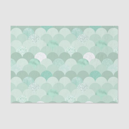 Groene zeemeerminstallaties tissuepapier (Voorkant)