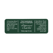 groene zeep op wijze en cosmetisch etiket (Voorkant)