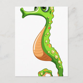 Groene zeepaardje briefkaart