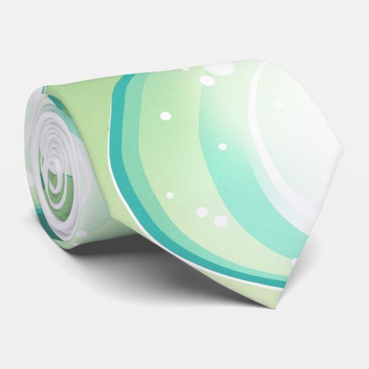 groene zeepbellen rockabiliseren stropdas (Opgerold)