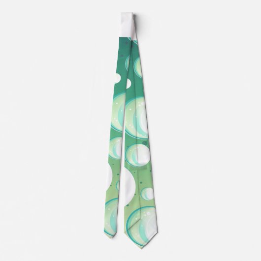 groene zeepbellen rockabiliseren stropdas (Achterkant)