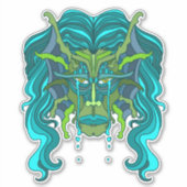 Groene Zeerman Sticker (Voorkant)