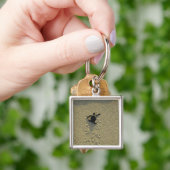 Groene zeeschildpad, (Chelonia mydas), jong Sleutelhanger (Hand)