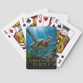 Groene Zeeschildpad Koraalrif DIEREN Pokerkaarten