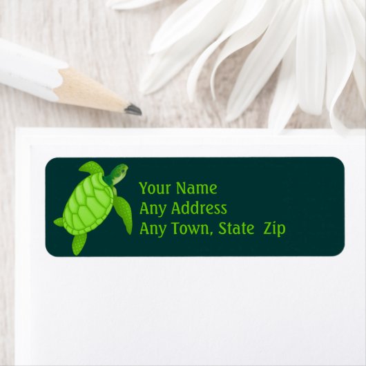 Groene Zeeschildpad Label (Insitu)