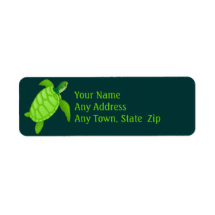 Groene Zeeschildpad Label