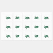Groene zeeschildpad labels (Vel)