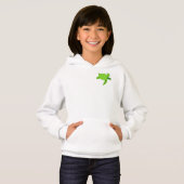 Groene Zeeschildpad Meisjes Hoodie (Voorkant volledig)