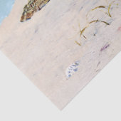 Groene Zeeschildpad Strand Decoupage Tissuepapier (Detail)