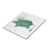 Groene zeeschildpad tegeltje (Zijkant)
