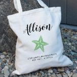 Groene zeesterren bruidsmeisje Canvas tas voor bru<br><div class="desc">Vul deze mooie tas met de accessoires die je meiden nodig hebben voor je vrijgezellen of trouwweekend!</div>