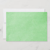 Groene zegel trouwkaart kaart (Achterkant)