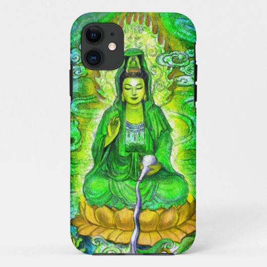 Groene Zen Boeddhistische Godin Kuan Yin iPhone 5 Case-Mate iPhone Case (Achterkant)