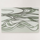 Groene Zen Tranquiliteit |Minimalistische Landscha Legpuzzel (Horizontaal)