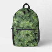 Groene zenuw Plant bladeren bloemig Bedrukte Rugzak (Voorkant)