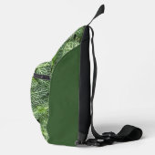 Groene zenuw Plant bladeren bloemig Sling Bag (Rechts)