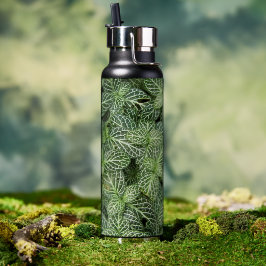Groene zenuw Plant bladeren bloemig Waterfles