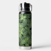 Groene zenuw Plant bladeren bloemig Waterfles (Achterkant)