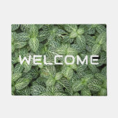 Groene zenuw Plant laat bloemenwelkom Deurmat (Voorkant)