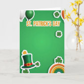 Groene zeshoekige St. Patrick kaart (Gele Bloem)