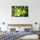 Groene zeven punten met zonlicht canvas afdruk (Insitu (Slaapkamer))