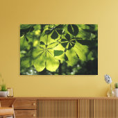 Groene zeven punten met zonlicht canvas afdruk (Insitu (Woonkamer))