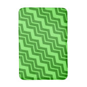 Groene Zig Zag Chevron Patroon Ontwerp Badmat (Voorkant Verticaal)