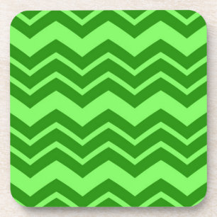 Groene Zig Zag Chevron Patroon Ontwerp Bier Onderzetter