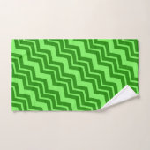 Groene Zig Zag Chevron Patroon Ontwerp Handdoek (Handdoek)