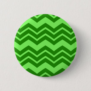 Groene Zig Zag Chevron Patroon Ontwerp Ronde Button 5,7 Cm