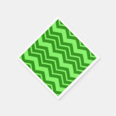 Groene Zig Zag Chevron Patroon Ontwerp Servet (Hoek)