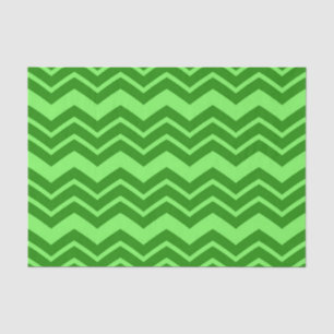 Groene Zig Zag Chevron Patroon Ontwerp Tissuepapier