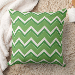 Groene Zig Zag Chevron Patroon St. Patrick's Day Kussen