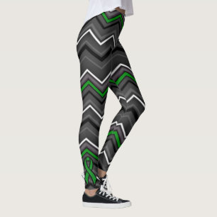 Groene Zig Zag met lint... Maagparese Leggings