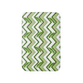 Groene Zig Zag Stripes en Arrows Badmat (Voorkant Verticaal)