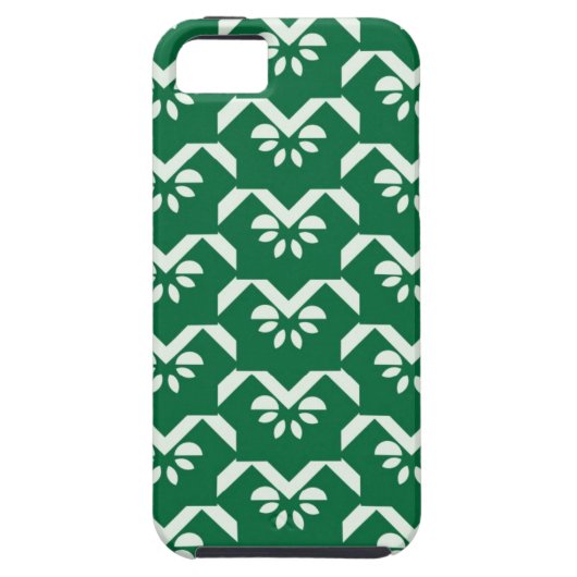 Groene zigzag Case-Mate iPhone case (Achterkant)