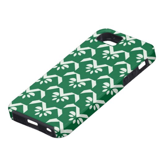 Groene zigzag Case-Mate iPhone case (Onderkant)