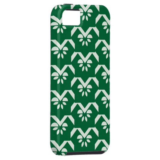 Groene zigzag Case-Mate iPhone case (Back/Rechts)