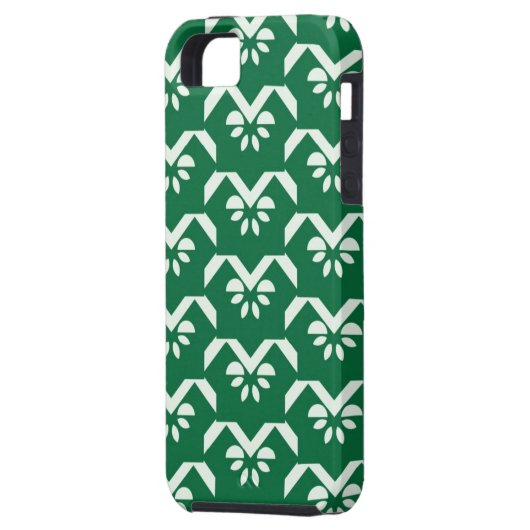 Groene zigzag Case-Mate iPhone case (Achterkant Links)