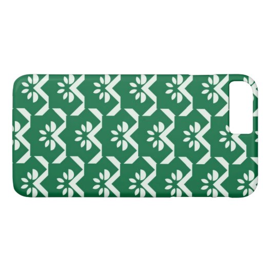 Groene zigzag Case-Mate iPhone case (Achterkant (Horizontaal))