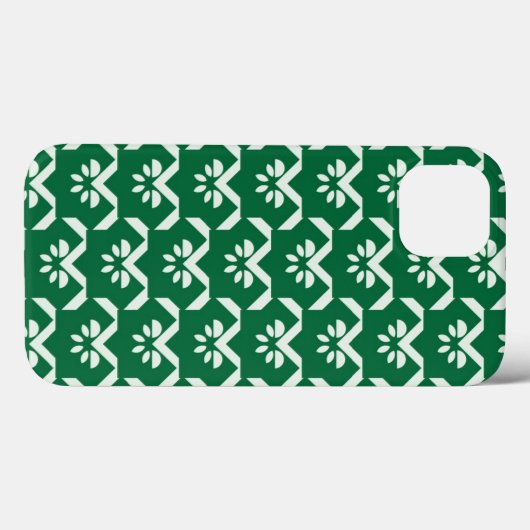 Groene zigzag Case-Mate iPhone case (Achterkant (horizontaal))
